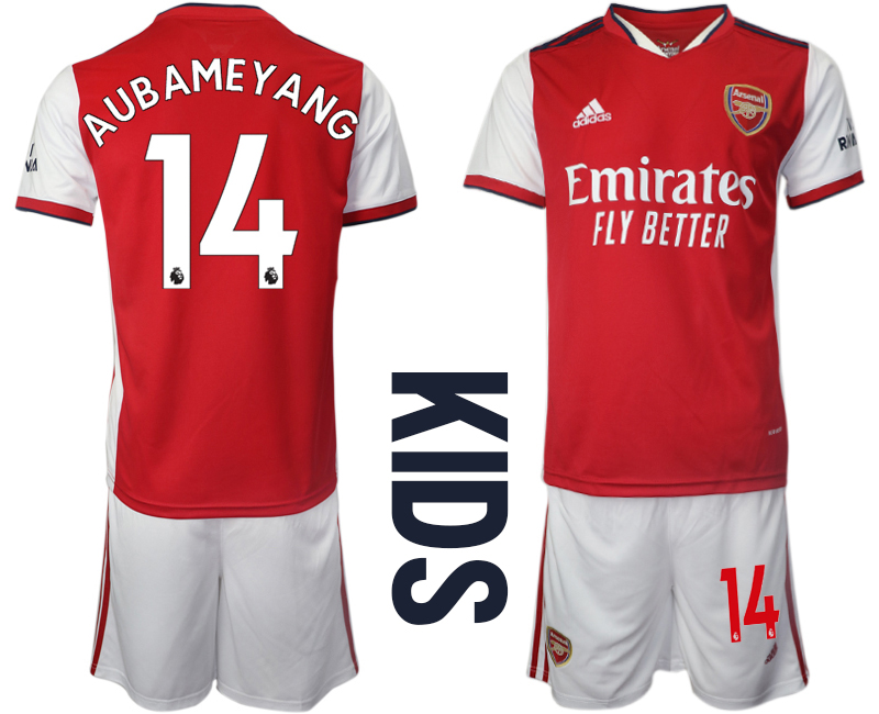 Youth 2021-2022 Club Arsenal home red #14 Soccer Jersey